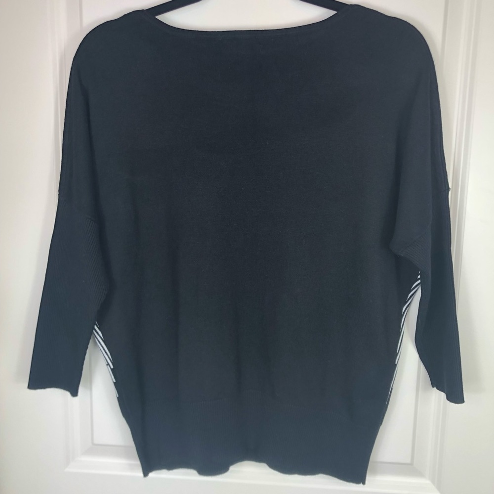 ☀️Alfani black and white embellished sweater ☀️ - Picture 3 of 4